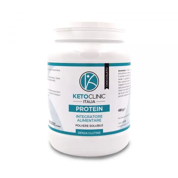 Protein – Integratore Alimentare – Gusto Cioccolato – 450g – KetoClinic