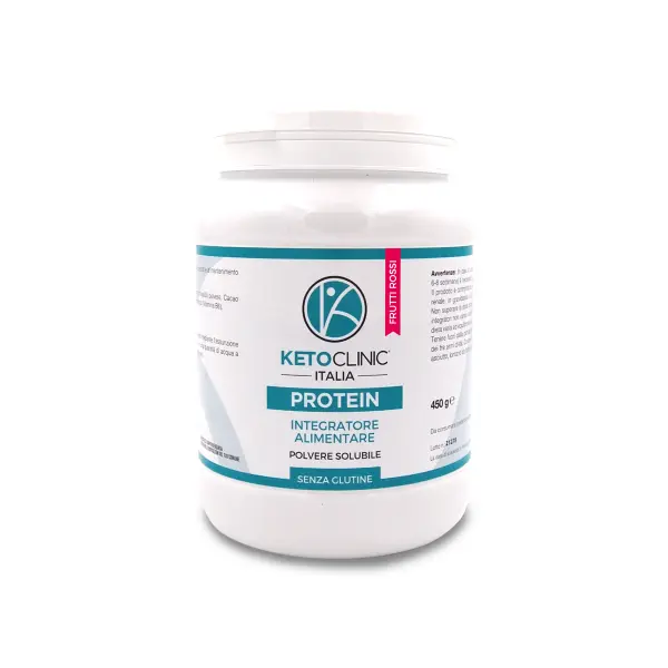 Protein – Integratore Alimentare – Gusto Frutti Rossi – 450g – KetoClinic