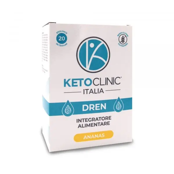 Dren – Integratore Alimentare – Gusto Ananas – 20 Stick Pack – KetoClinic