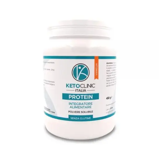 Protein – Integratore Alimentare – Gusto Vaniglia – 450g – KetoClinic